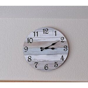 New Wall Clock 12 Inch Bathroom Clock, Rustic Wall Clocks Battery Operated